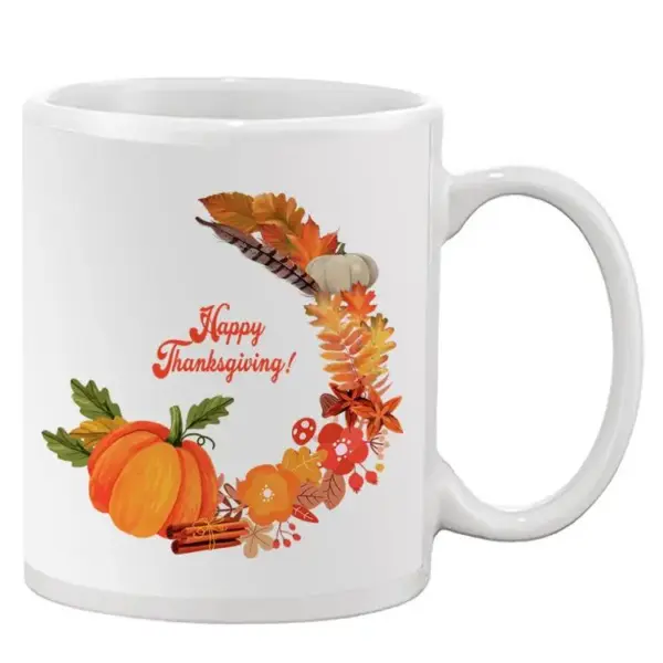 Happy Thanksgiving Icons Mug -SPIdeals Designs